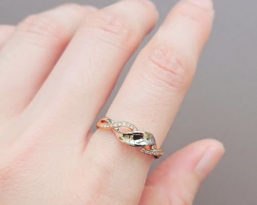 ホワイトゴールドとダイヤモンドのリング❤︎ K10ホワイトゴールドダイヤモンドリング(RFR668-001)|TSUTSUMI