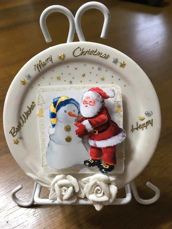 シャドウボックス  サンタと雪ダルマ☃️ 1枚目の画像