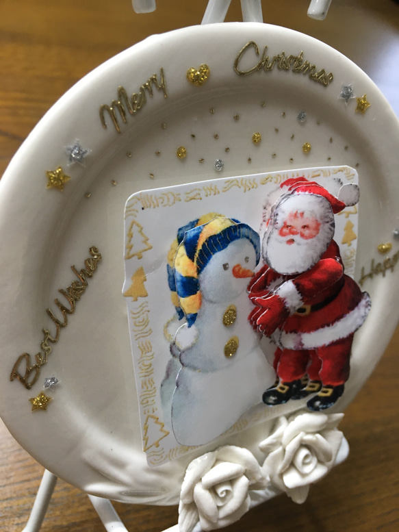 シャドウボックス  サンタと雪ダルマ☃️ 2枚目の画像