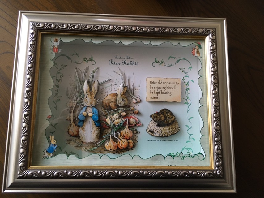 シャドーボックス ピーターラビット 大　立体絵画　重ね絵　3Dシャドーボックス