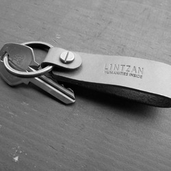 LINTZAN “真皮手工製作”鑰匙圈 -- 駝黃色 第4張的照片
