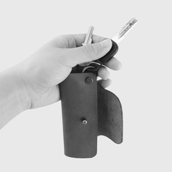 LINTZAN “真皮手工製作”皮革鑰匙包/鑰匙圈  -- 原皮色 第5張的照片