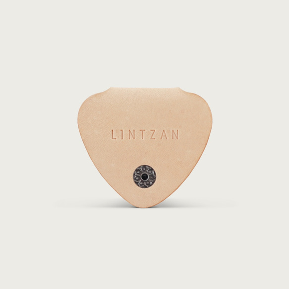 LINTZAN "真皮手工製作" 耳機收線器/皮革收納套 -- 原皮色 第2張的照片