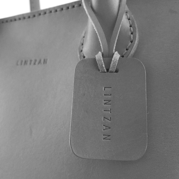 LINTZAN ”真皮手工縫製“ 立體手提包 / 托特tote -- 酒紅色 第5張的照片