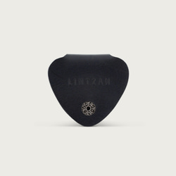 LINTZAN "真皮手工製作" 耳機收線器/皮革收納套 -- 石黑色 第2張的照片
