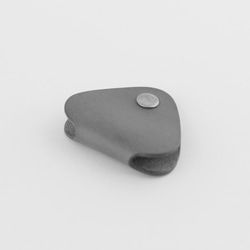 LINTZAN "真皮手工製作" 耳機收線器/皮革收納套 -- 石黑色 第5張的照片