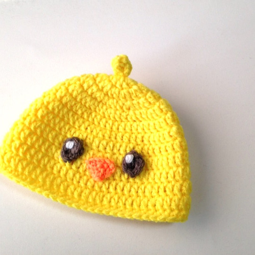 ひよこちゃんとにわとりさんのベビーニット帽 帽子(ベビー・キッズ