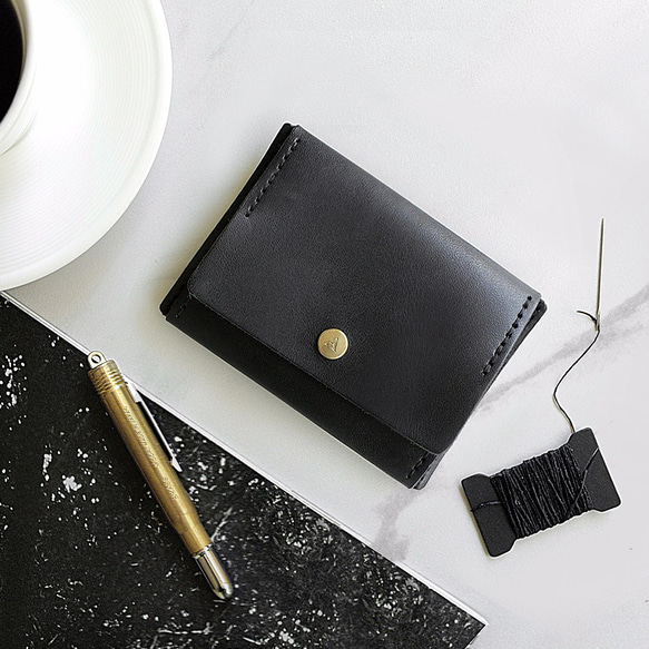 財布 -   - 黒[ADOLE]革の手は、DIYキットを作りました 1枚目の画像