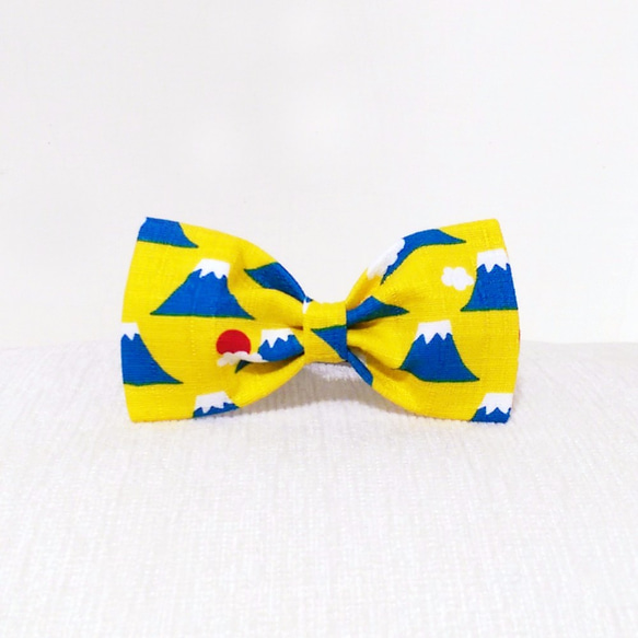 Ella Wang Design Bowtie 寵物 領結 蝴蝶結 貓 狗 黃色 富士山 第1張的照片