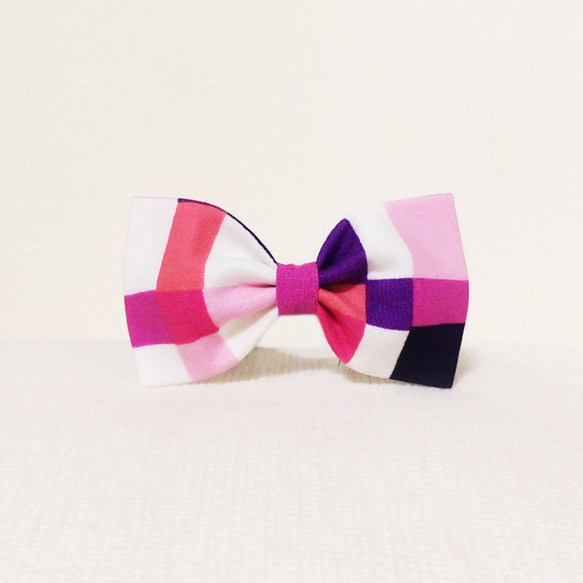 Ella Wang Design Bowtie 寵物 領結 蝴蝶結 貓 狗 粉色 格紋 第1張的照片