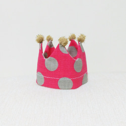 Ella Wang Design Crown 寵物 帽 皇冠 慶生 貓 狗 水玉點 第1張的照片