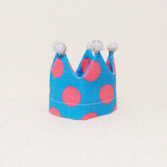 Ella Wang Design Crown 寵物 帽 皇冠 慶生 貓 狗 水玉點 第4張的照片