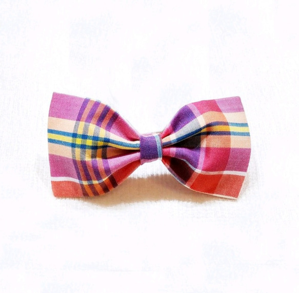 Ella Wang Design Bowtie 寵物 領結 蝴蝶結 貓 狗 橘紅色 格子 紳士 第1張的照片