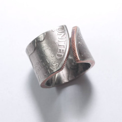 Dreamstation皮革鞄研所，手工原創美元硬幣造型戒指，嘻皮，哈雷，重機 第5張的照片