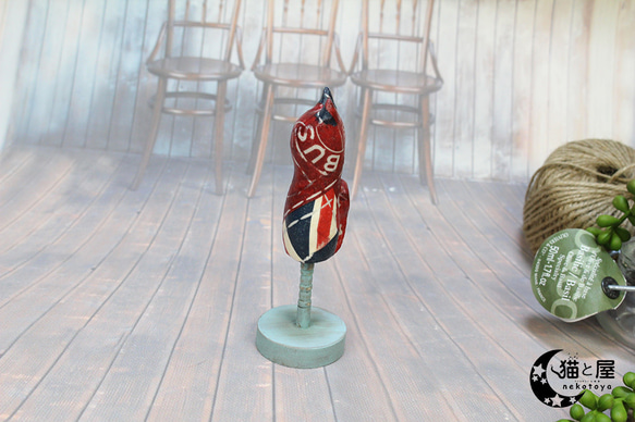 猫型トルソー ミニ「にゃんトルソー イギリス国旗 柄」 猫雑貨 お部屋のインテリアに！ 4枚目の画像