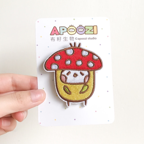 きのこ 刺繍パッチ ワッペン・アップリケ APOOZI 通販 5745297