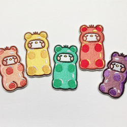 布の種のバイオ|クマのグミ刺繍作品/ブローチ 7枚目の画像