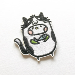 黑白貓 貓籽 繡片/別針 第2張的照片