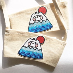 富士山種刺繍ワンピース/ブローチ 10枚目の画像