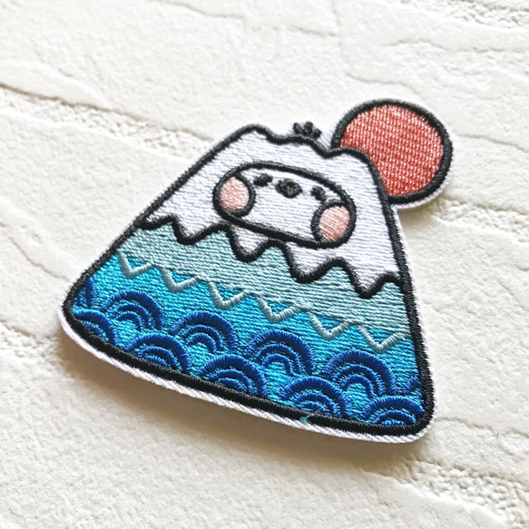 富士山種刺繍ワンピース/ブローチ 5枚目の画像