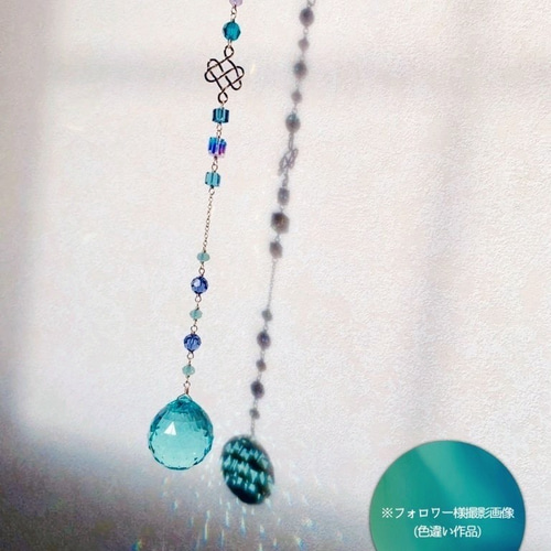 サンキャッチャー スワロフスキー ふじりんご様✩.*˚ご確認ページ 葉付きりんごのサンキャッチャー | etoile-irisee