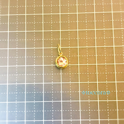 天然石と14kgfꕤ*.ﾟ〜ベゼル枠のペンダントトップ〜 桜色 ピンクトルマリン 6mm 7枚目の画像