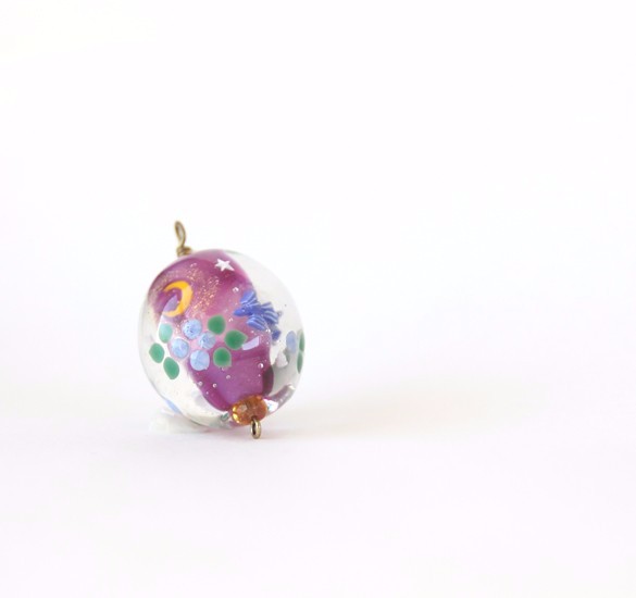 幸せの青い鳥　とんぼ玉