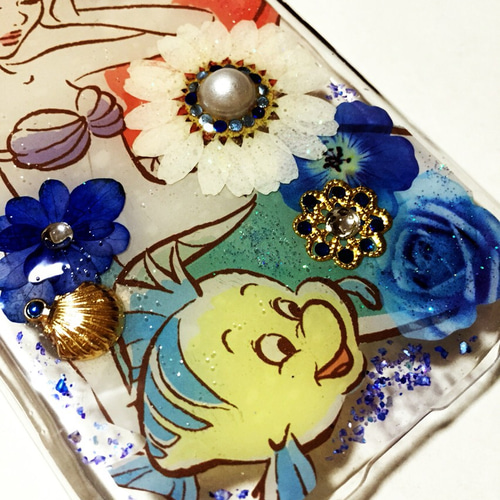夏SALE＊008】押し花 iPhone6/6s ディズニー アリエル♡ iPhoneケース  