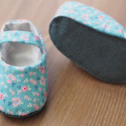 小藍碎花·嬰兒鞋 第2張的照片