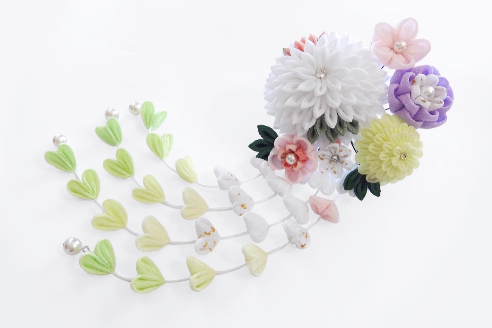 つまみ細工かんざし / 千寿