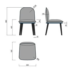 【RoundBoy】 餐椅 書椅 實木椅腳 家具設計 第9張的照片
