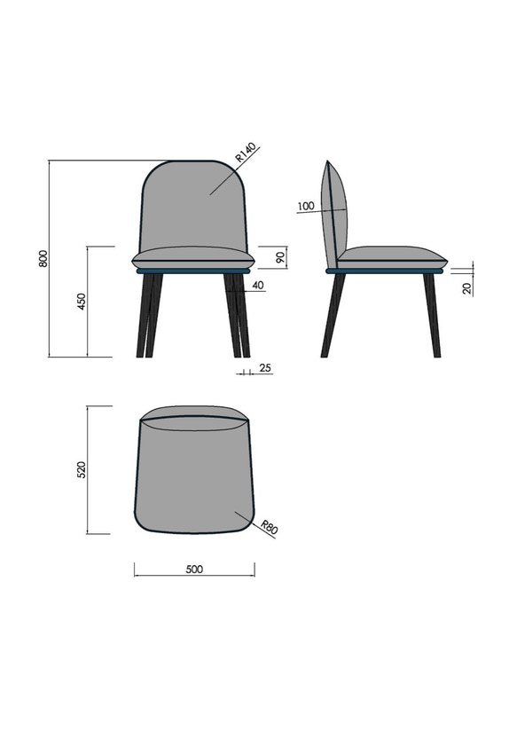 【RoundBoy】 餐椅 書椅 實木椅腳 家具設計 第9張的照片