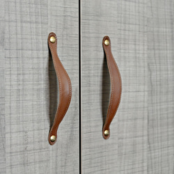 【OpenLife】義大利植鞣牛皮取手 衣櫃 櫃體 皮革把手 可訂製 家具設計 系統櫃 leather handle 第1張的照片