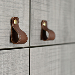 【OpenLife】義大利植鞣牛皮取手 衣櫃 櫃體 皮革把手 可訂製 家具設計 系統櫃 leather handle 第4張的照片