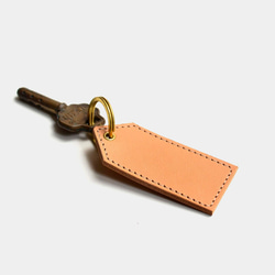 【空白的吊牌】皮革鑰匙圈 刻字禮物 牛皮鑰匙圈 鑰匙 打印烙印 第3張的照片