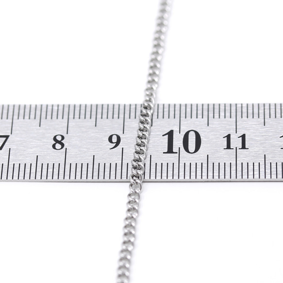 サージカルステンレス製 喜平チェーンネックレス(幅2.2mm) ※長さ自由 4枚目の画像