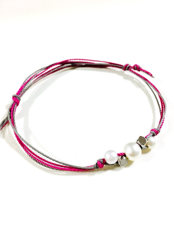 春夏新作＊ほんわり大人カジュアルanklet or bracelet＊1本500円 2枚目の画像