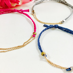 春夏新作☆大人カジュアルなanklet or bracelet☆color全11色☆1本700円 2枚目の画像