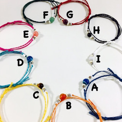 新作☆イロトリドリノセカイ〜ひと粒の天然石〜anklet or bracelet☆1点700円 3枚目の画像