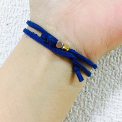 新作☆2way☆simple anklet&bracelet☆suède×真鍮☆1点500円 5枚目の画像