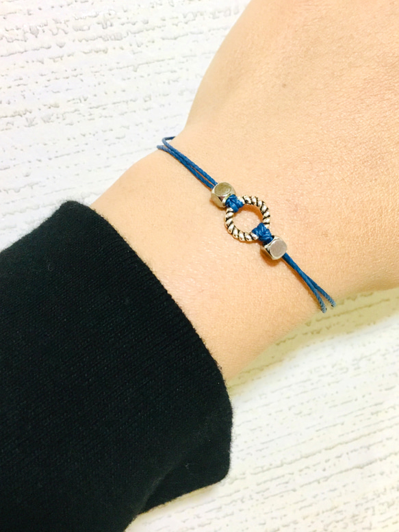 ペアセット＊twist ring・simple cord anklet or bracelet＊全11色 6枚目の画像