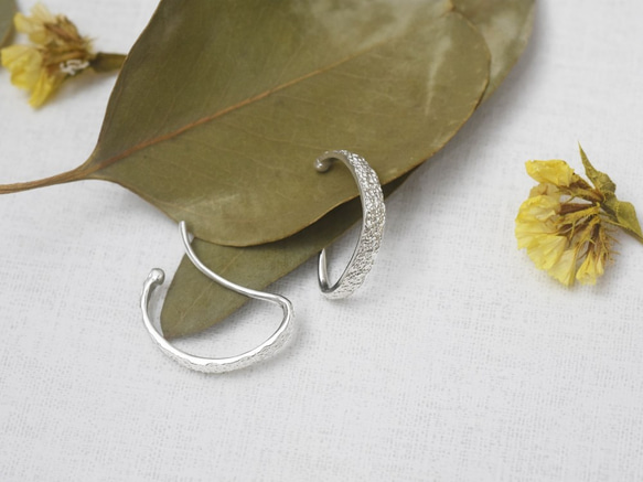 璀璨 | 夾式耳環 925純銀 簡約質感 加購刻字 情人禮物 第2張的照片