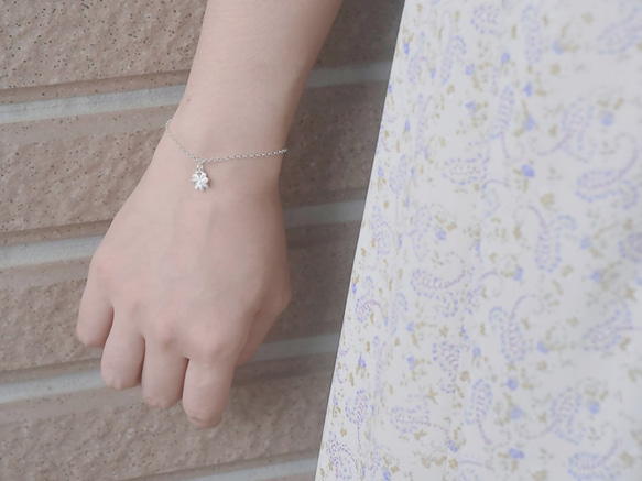 四葉草 幸運草 | 細手鍊 925純銀 簡約 手工銀飾 情人節禮物 第4張的照片