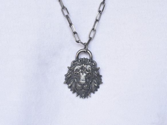 公獅子鎖頭 | 純銀項鍊 男款 可加購刻字 情人節禮物 第2張的照片