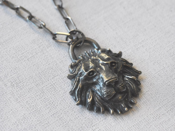 公獅子鎖頭 | 純銀項鍊 男款 可加購刻字 情人節禮物 第3張的照片