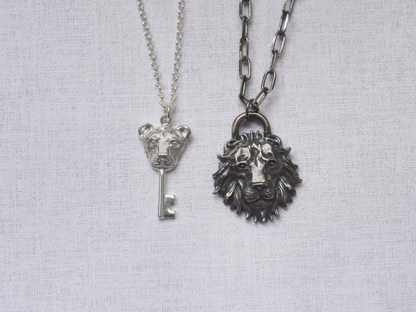 獅子鑰匙鎖頭 | 情侶對鍊 925純銀項鍊 可加購刻字 情人節禮物 第3張的照片