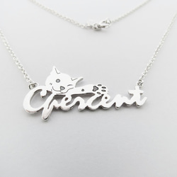 【Customize】English name necklace with cute animals (custom-m 10枚目の画像