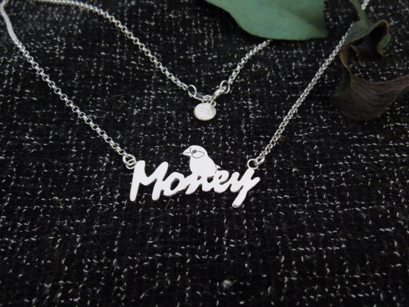 【Customize】English name necklace with cute animals (custom-m 3枚目の画像