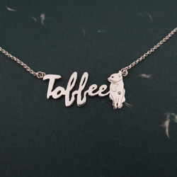 【Customize】English name necklace with cute animals (custom-m 6枚目の画像