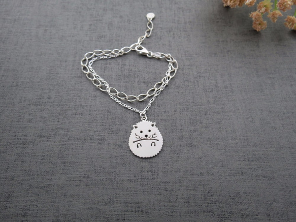 Hedgehog - classic hollow animals series (925 sterling silve 1枚目の画像